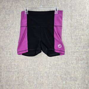 Aerie F.I.T. Women Running Shorts Black & Purple Size M Compression Stretch